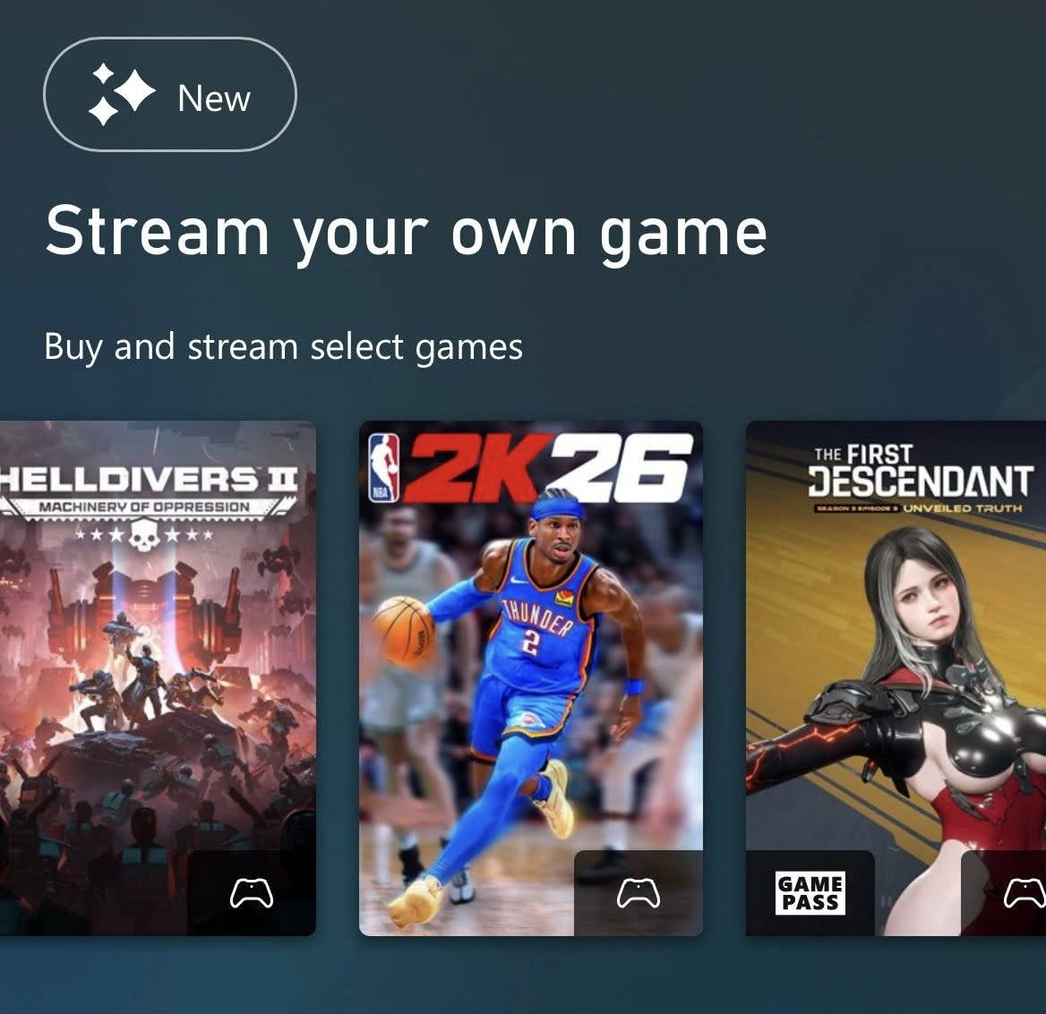 سلام عليكم يوجد اشتراك كيم باس (كلاود كيم)
يعني تلعب العاب البلي والعاب الاكس بوكس على تلفونك 

سعر الاشتراك فقط 9 الاف دينار فقط

اكثر من 200 لعبة 

ومن ضمنها واهمها الالعاب المرفقة وشكرا 🌹

للاشتراك واتساب ***********
