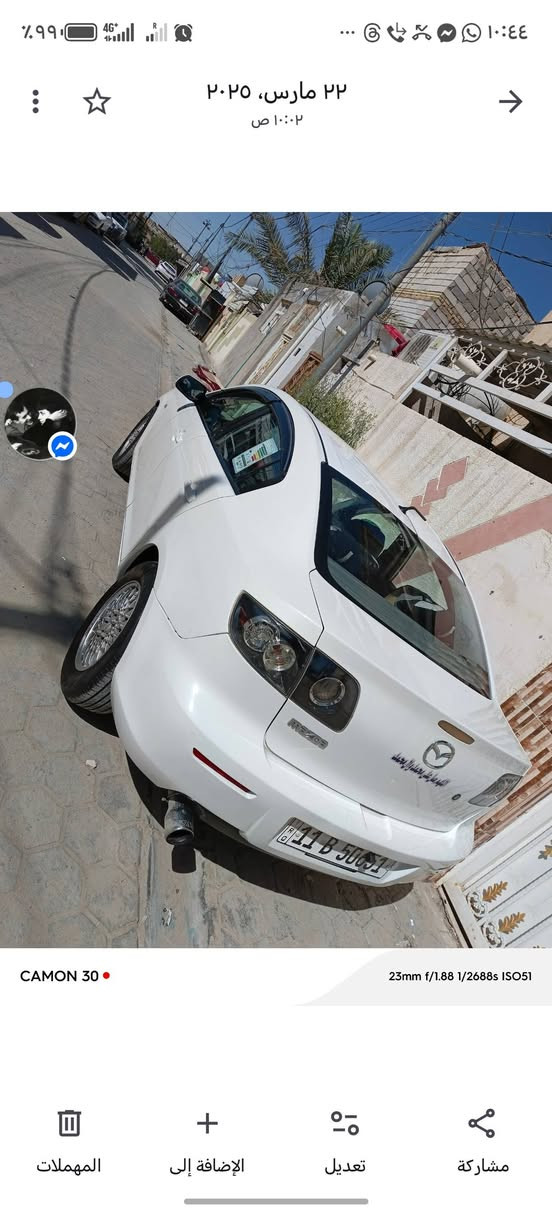 سلام عليكم مازده مديل 2007 رقم بغداد مكاني بالنجف مصبوغه احزام هاي صوره كبل الحادث وبعد الحادث عارضه للبيع على هاي الحاله 32 ورقه رقم الهاتف *********** غير متواجد عالفيس حادثه بجم امامي فقط بيبان سليمات من كلشي
