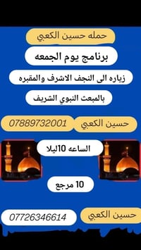 زيارة النجف • كل يوم جمعة • حسين الكعبي