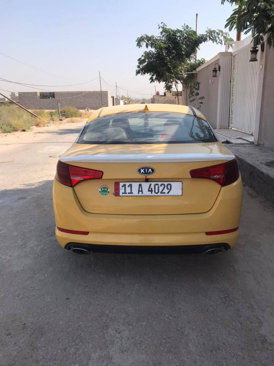 السلام عليكم للبيع كيا اوبتما 2012 بغداد بأسمي محرك كير مكفول تخم تاير ويل كب وارد امريكي بدون اي ضرر السعر 95  وبيه مجال للطيبين….***********
