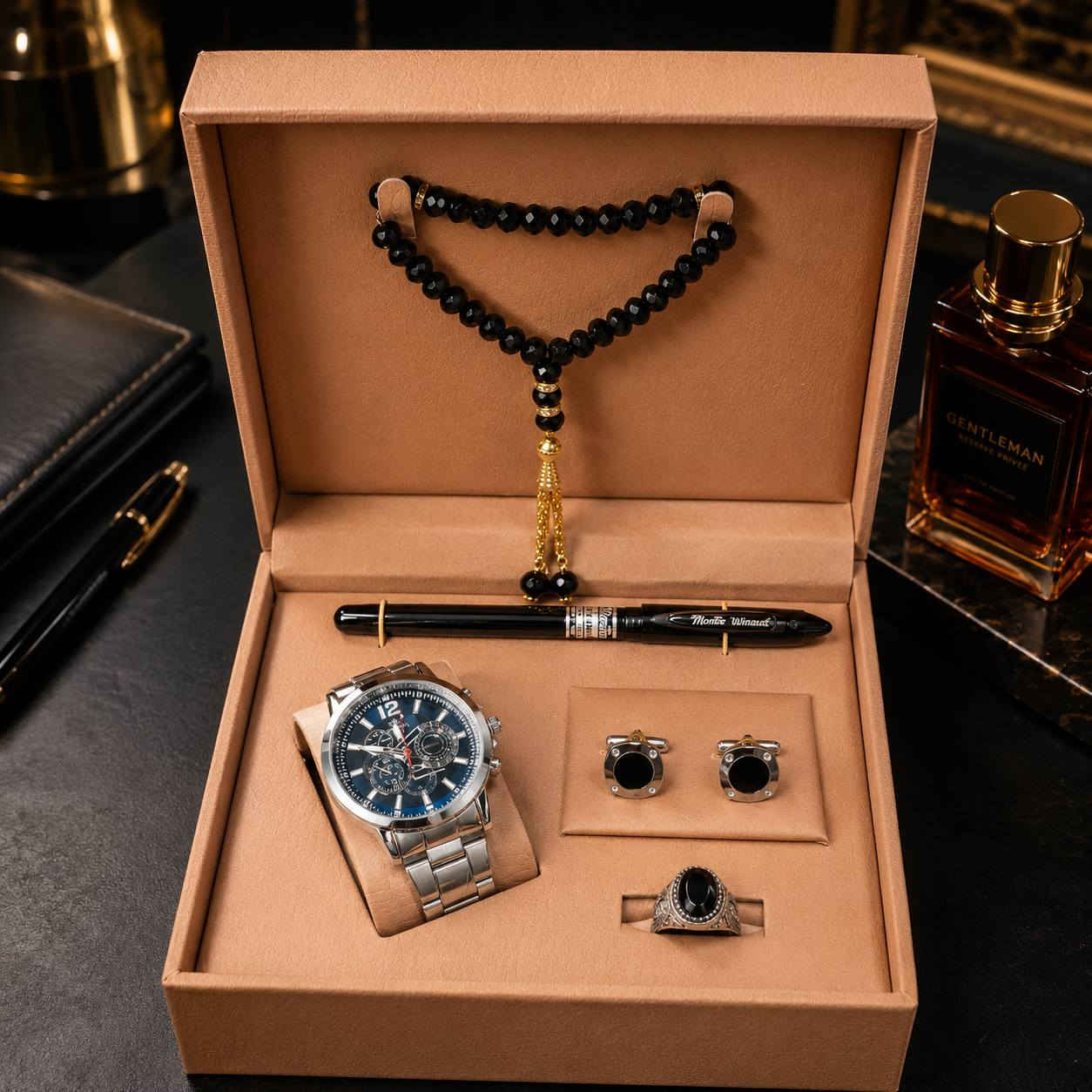 ⌚ بكج ساعة رجالي أنيق ومميز سير حديد
كوالتي عالي 
روعة بالتصميم ✨
✨ تصميم فاخر يلفت الانتباه
✨ هدية مثالية لك ولمن تحب
قدم هدية تعبر عن ذوقك ... لأن التفاصيل تصنع الفرق ❤️
🔥 السعر 20 ألف دينار 🔥
توصيل سامراء ألف دينار
توصيل أقضية صلاح الدين ثلاث آلاف
توصيل محافظات خمسة آلاف
***********
واتساب أو اتصال أو خاص
الفحص أمام المندوب
