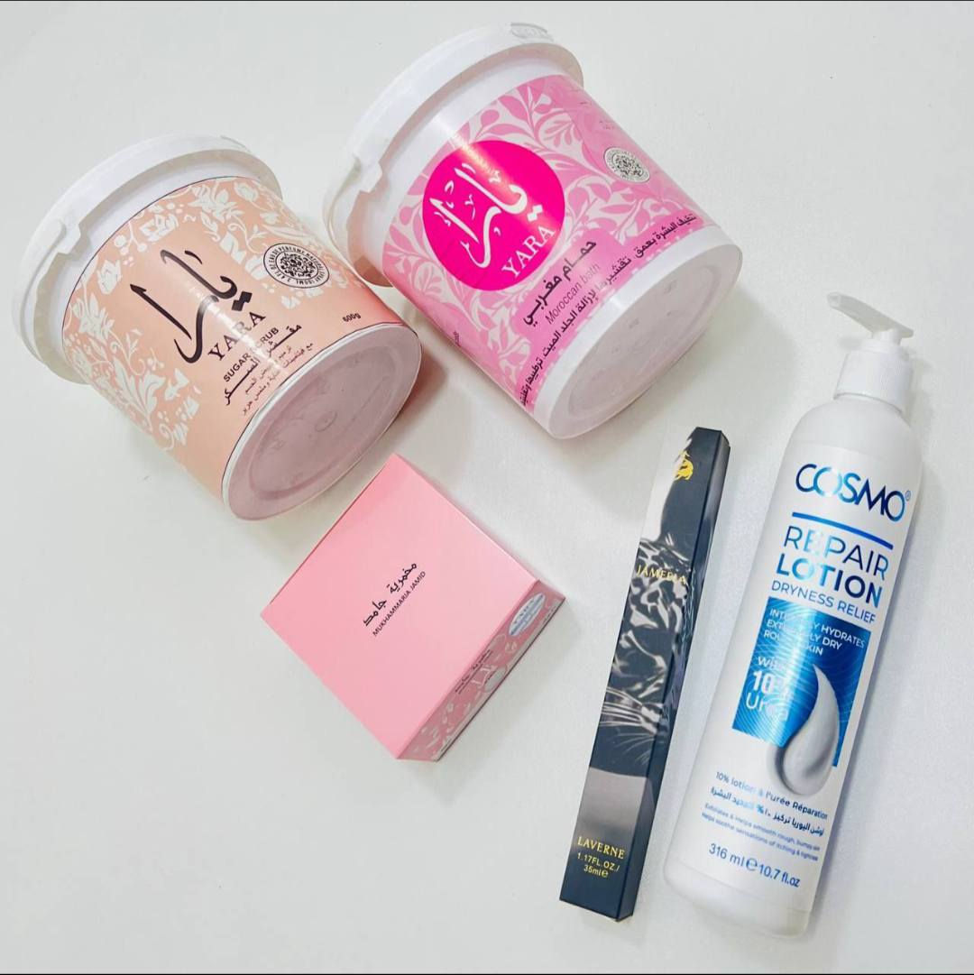 ✨ منتجات Yara للعناية بالجسم 😌💗
من #Flora_Store
5 قطع  : 
حمام مغربي أصلي: يوحد لون البشرة ويعالج التصبغات، والعطر فواح 🔥
مقشر السكر: يزيل الجلد الميت، ينعم البشرة وينظف المسام، والعطر يدوم 24 ساعة 🥹
لوشن كوزمو 316مل : يرطب الجسم واليدين، يترك البشرة ناعمة ومشرقة ويقلل الجلد الميت رائحة تدوم طويلًا ✨
مخمريّة جامدة: بعد الاستحمام، للشعر والجسم عطر يدوم 24 ساعة 💗
عطر قلم جورجينا : عطر فواح وخفيف، يناسب الحقيبة. 
سعـر الـعّـرض /  ١٩ 
التـوصيل لـبغداد ٤ ومحافظـات ٦


**إذا كنت صاحب هذا الإعلان وتريد حذفه لأي سبب، رجاءا أرسل رسالة إلى الدعم الفني**