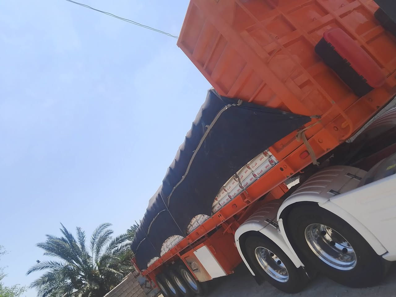 السلام عليكم عربانه  حدادي طول 13.60 دناكير 14 صيني.     تخم تاير فصخ وربط         مكان بغداد تفاصيل وسعر. ***********.
