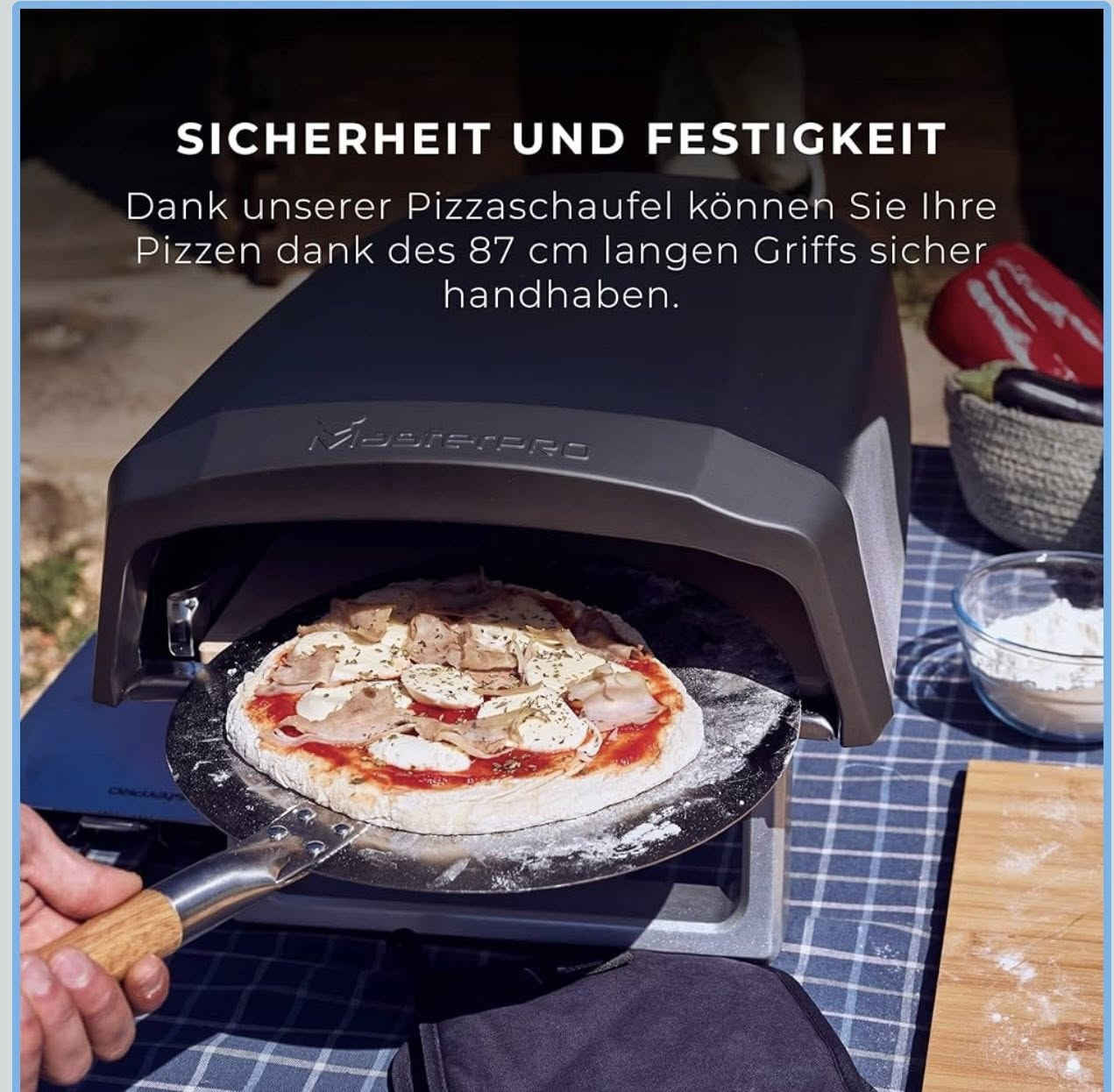 فرن بيتزا يعمل بالغاز (BBQ Gas-Pizzaofen). 
يأتي الفرن مع حجر بيتزا مصنوع من الكورديريت بمقاس 30.5 × 30.5 سم.
يتضمن المنتج مجرفة بيتزا لسهولة التعامل مع الطعام.
صُمم الفرن ليكون محمولاً، مما يجعله مناسباً للاستخدام الخارجي وحفلات الشواء.
يمكن أن تصل درجات الحرارة فيه إلى مستويات عالية لطهي البيتزا بسرعة.
متوفر بسعر 70 الف مع التوصيل جديد غير مستعمل


**إذا كنت صاحب هذا الإعلان وتريد حذفه لأي سبب، رجاءا أرسل رسالة إلى الدعم الفني**