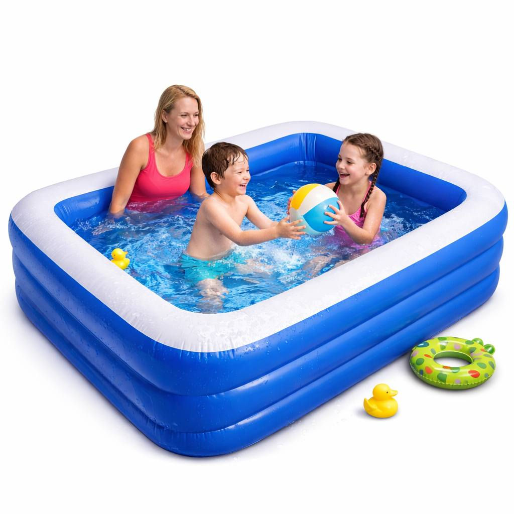 مسبح عائلي قابل للنفخ – Family FunPool
سعر 25 مع توصيل 
• مسبح عائلي قابل للنفخ بتصميم مستطيل مناسب للاستخدام الخارجي

• تصميم بسيط بثلاث طبقات هوائية يوفر شكلًا ثابتًا ومريحًا

• مصنوع من مادة بلاستيكية مرنة

• مناسب للاستخدام في الحدائق أو المساحات الخارجية

• لون أزرق مع حواف فاتحة يعطي مظهرًا صيفيًا جذابًا

• يحتوي على تحذير واضح للاستخدام الخارجي وتحت إشراف الكبار

• النوع: مسبح قابل للنفخ
• الابعاد: 138*91*40
• الشكل: مستطيل
• اللون: أزرق مع حواف فاتحة
• الاستخدام: خارجي
• الفئة: عائلي


**إذا كنت صاحب هذا الإعلان وتريد حذفه لأي سبب، رجاءا أرسل رسالة إلى الدعم الفني**