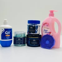 باكج عناية • كريم QV • شاور جل ورد