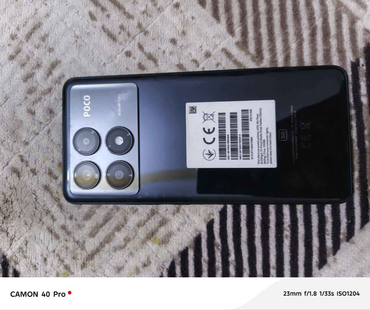 بوكو. X6برو 5G
ذاكره 512
رامات 16
فول موصفات 
ببجي 120
نضافه 100
الاستفسار اكثر الاتصال 
***********
