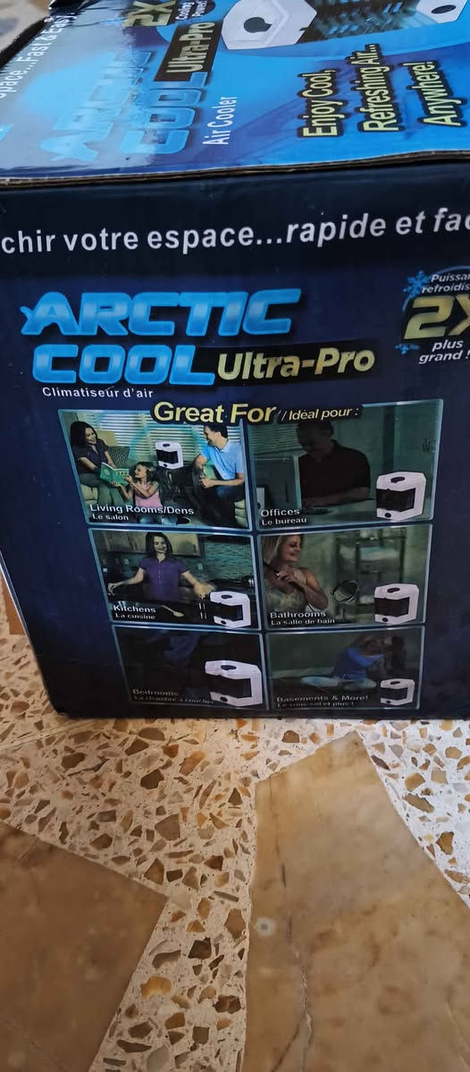 ❄️ مبرد هواء محمول Arctic Cool Ultra-Pro ❄️
الحالة: [جديد بالكرتونة / مستخدم بحالة ممتازة].
طريقة العمل: تبريد بالماء والثلج مع رذاذ منعش (قوة تبريد مضاعفة 2X).
التشغيل: يعمل عبر وصلة USB (على شاحن الموبايل أو الباوربانك وممتاز وقت انقطاع الكهرباء).
الاستخدام: مبرد شخصي ممتاز جداً للمكتب، بجانب السرير، أو أثناء الـجيمينج.
الملحقات: سلك USB + حاوية ثلج إضافية مجانية.
الموقع: أربيل. للمعلومات والتواصل، يرجى مراسلتي على الخاص. أربيل, العراق


**إذا كنت صاحب هذا الإعلان وتريد حذفه لأي سبب، رجاءا أرسل رسالة إلى الدعم الفني**