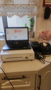 حاسبه  وكاشير وطابعه فواتير  وطابعه باركود للبيع نظيفات كلش وتساب ت078...