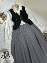 فستان متصل • هوريم دابل تركي • مقاسات ٤٠-٤٢-٤٤-٤٦