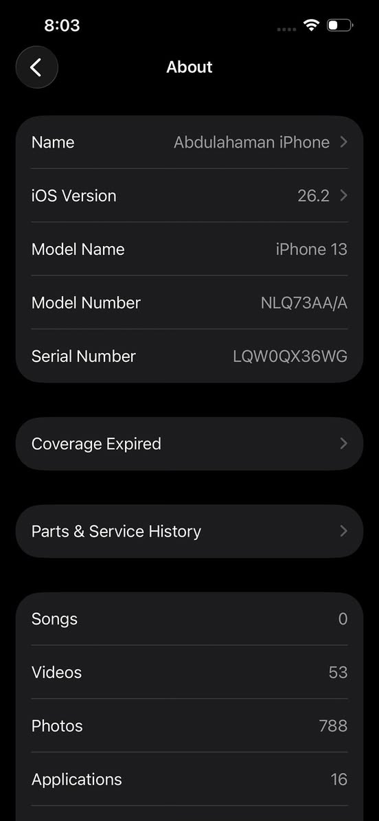 ايفون 13 العادي لون زيتوني
للبيع جهاز نظافه 90%
🔹 مبدل شاشة وبطارية (كدامك تفحصه وتتأكد)
🔹 الجهاز بحالة ممتازه ويشتغل بدون مشاكل
💰 السعر: 335 ألف وبي مجال 
🔸 بي مجال بسيط بالسعر
✔️ تفحص وتأخذ وانت مرتاح
📍 أو مراوس بـ Honor 200 Pro وانطي فرق

للاستفسار 
*********** او خاص
