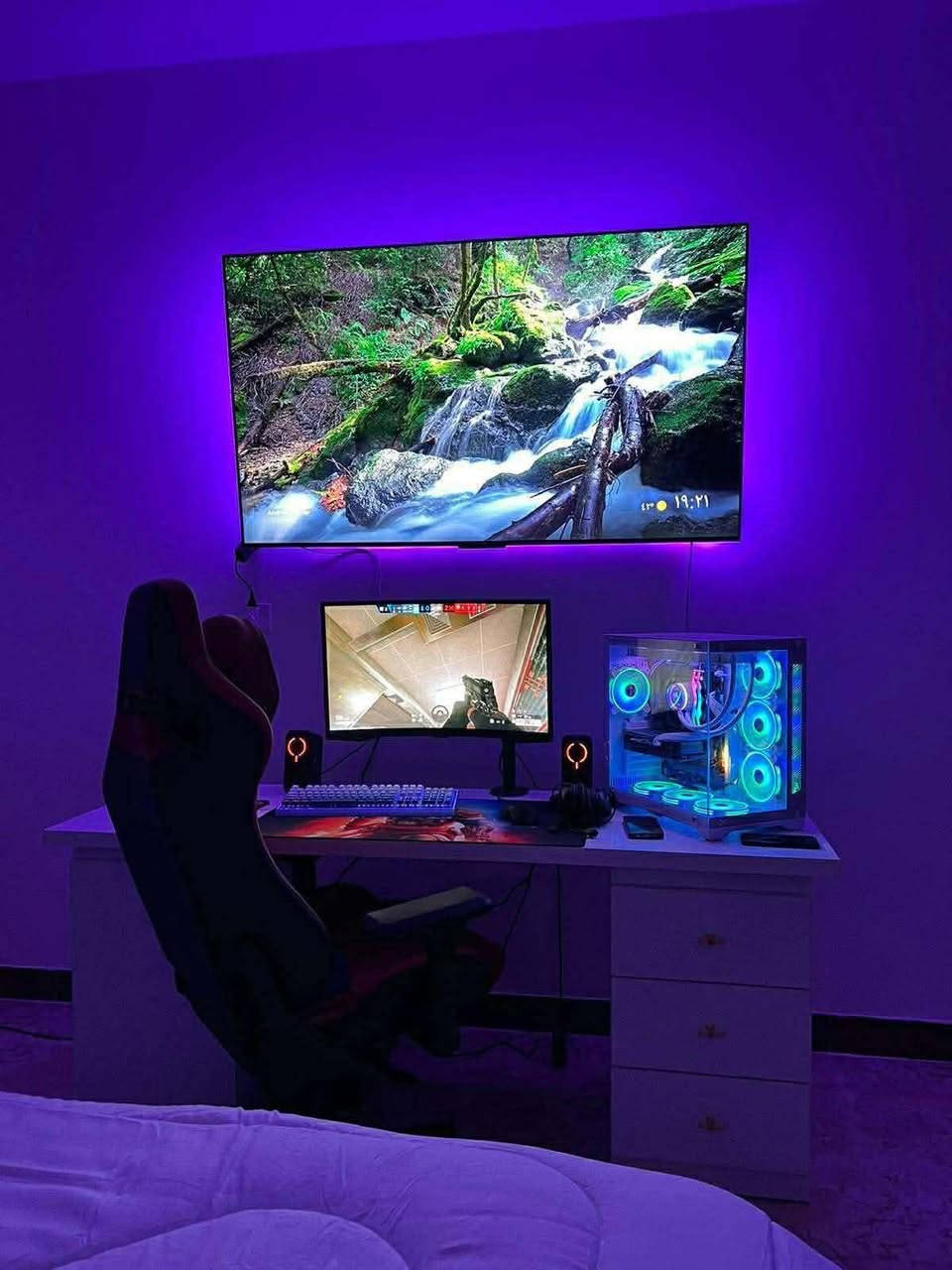 التجميعه +كاراتين القطع كلها موجوده +نظيفه %100

سبب البيع عدم التفرغ 

مرارس ببلي ٥ نضيف وتنطي فرق 

المعالج

CPU l5 14400F

رام

TFORCE DDR5 RAM 2X16 32GB 6000MHZ

خزان 

SAMSUNG NVME M.2 w TB 990 PRO

بورد سبلاي

PSU SEGOTEP GM750W+80FULL MODULAR

كيس  زجاجي

CASE GAMEMSTER MZ 800 MNO WHlTE

مبرد

OUGAR COOLER POSElDON ELlTEARGB GT360 -WHlT

بورد

ASUS M.BTUF GAMlNG B760-PLUS WlFl

كارت الشاشه 

SUS DUAL GEFORCE RTX 4070 SUPER 12GB-GDDR6X

ماوس

Glorious Gaming Mouse O2 Wireless-Black

كيبورد 

Redragon keyboard Bluesiren k654GB-Rgb Red

شاشه سامسونج مقوس

lSUNGLS27 BG650 EMEX 2k 240HZ 1MS SMART CURV1

يو بي اس ٦بطاريات🔋

Victory Online Ups2kva 6patre 2000w 2.5kg

كرسي كيمنك

Dragon War Pro-Gamer Chair RED GC-024

سماعه

Hyperx Cloud lll Wireless

سماعات خارجية 

ONLKUMA SPEAKER RGB/L6

ميز كيمنك تفصال خشب MDF

قياسات 170 عرض ارتفاع 75  عمق60

ماوس باد مع ستان بلازمه صغيره هديه

Mouse Pad (800mm x450mm)

السعر 3 مليون 🔒 

التواصل خاص او الاتصال ع رقم

‭٠٧٧٤ ٨١١ ٤٩٣٢‬
