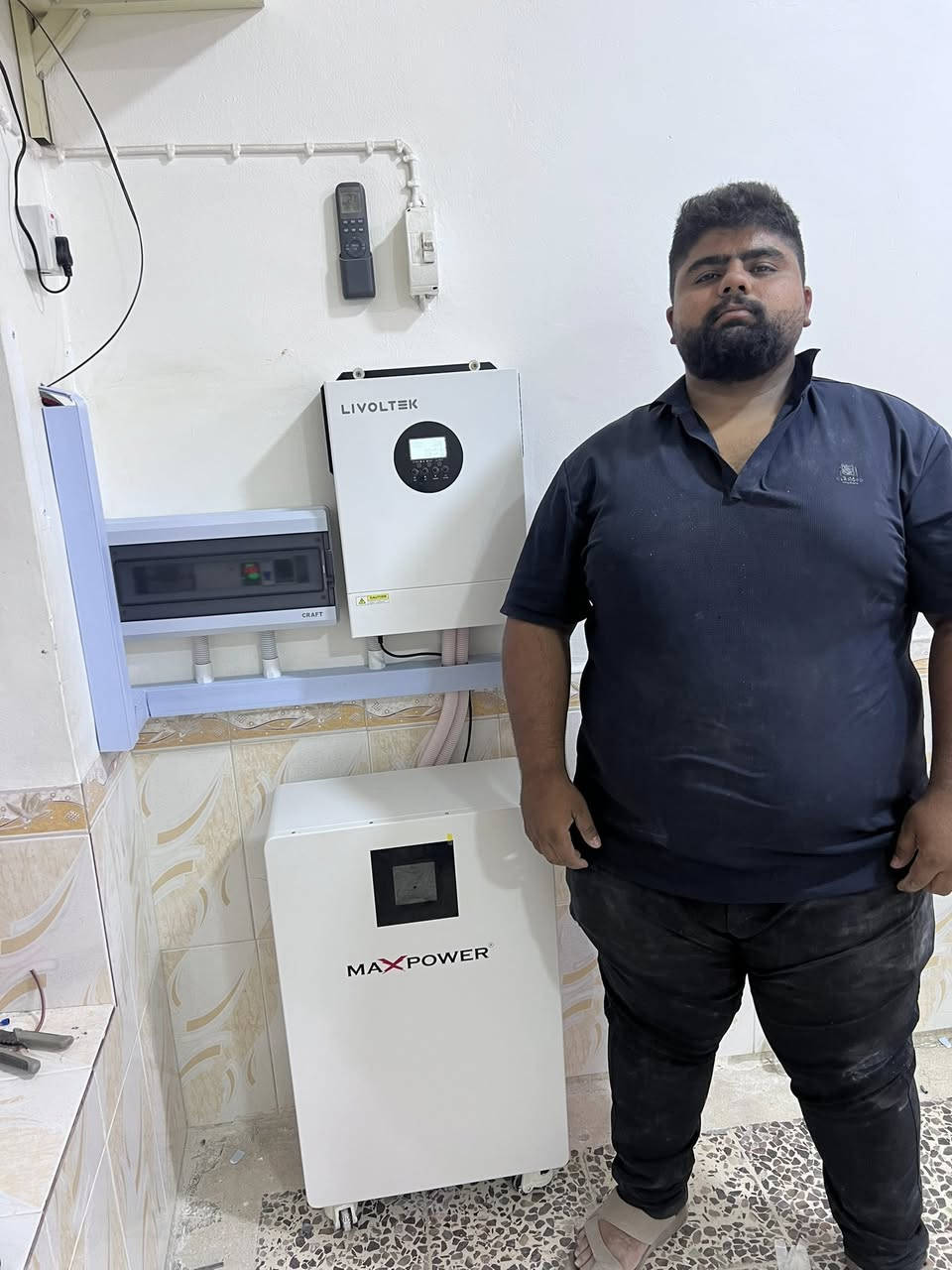 تم بعون الله تنصيب وتشغيل منظومة طاقة شمسية 
10نهاري 
10ليلي
المنظومة مكونه 🔺
انفيرتر 6.2kw ليفو لتك 48v
بطارية 10.4kw نوع maxpower 48v
الواح جينكو 600w  عدد 5 
الضمان الحقيقي ويانه 
انفيرتر 2سنه استبدال 
بطارية 5 سنوات استبدال 
الواح 10 سنوات استبدال 
استبدال وليس صيانه 
بورد كهرباء فصل بارد جوزات حمايه As dc  
المنظومة قابله للتطوير الى 24A
الاستفسار الاتصال علا الارقام 
*********** عباس السيك
*********** يوسف السيك
