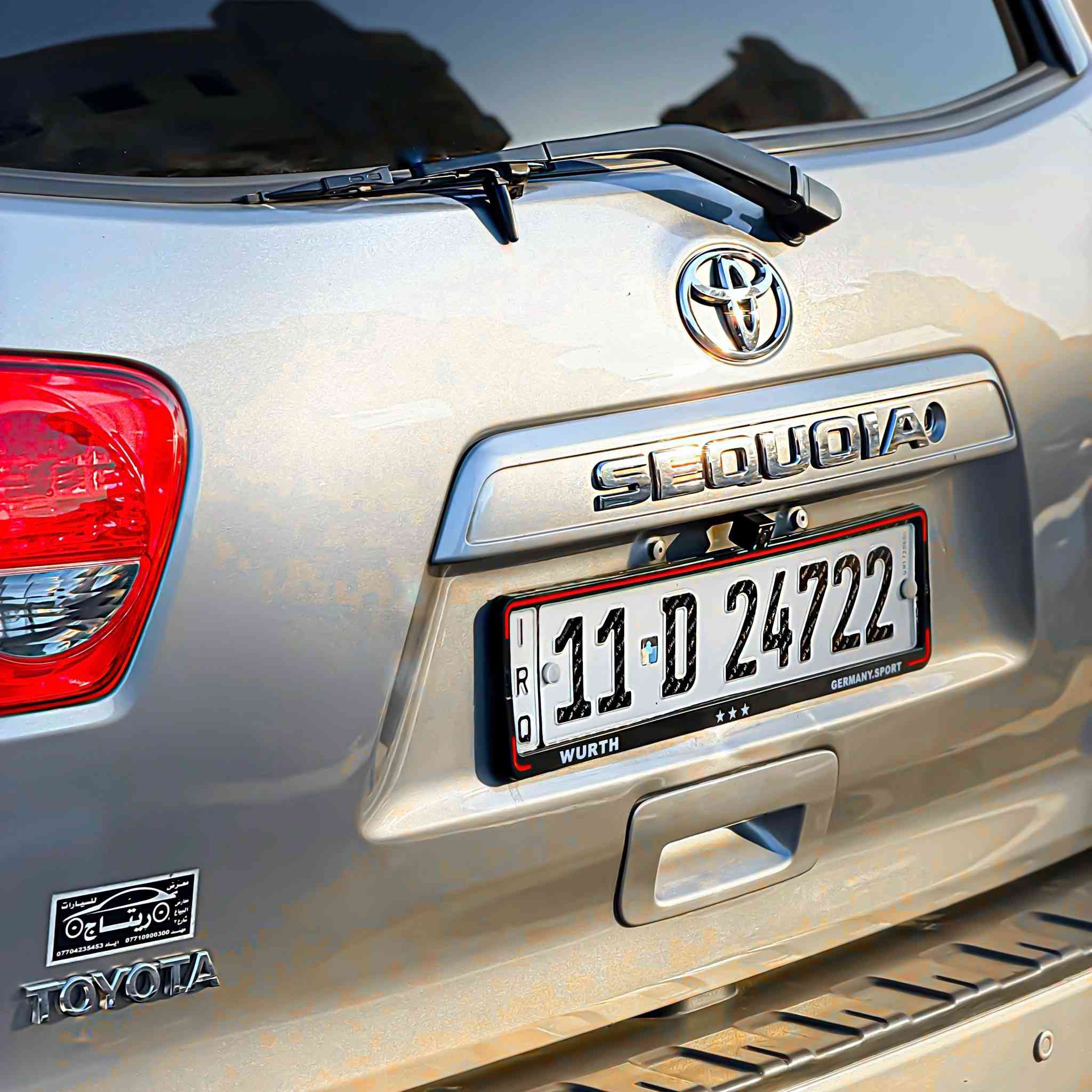 السلام عليكم من رخصت الأدمن المحترم....
صلوا على الحبيب محمد 😍😍😍...
TOYOTA SEQUOIA 2009 SR5
للبيع او المراوس تويوتا لاندكروزر سيكويا موديل 2009 فئة SR5 أمريكي ثلاث قطع صبغ فقط بدووون دواخل او ايرباك  بعدها على وضع الوكالة السيارة جديدة جدااا بحالة الشركة جاهزة من كلشي كير مكينة حدادية تبريد ثلج ❄️ تدفئة كلشي جاهز وشغال موااصفات السيارة فووول مواصفات 1/1 SR5 عدا الفتحه ..........
مكينة من نوع (FORCE i((4.7L)..
كراسي جلد+تدفئة.
كراسي كهرباء.
7 راكب.
3 قطع تبريد ((منفصل)).
نضام تبريد CLIMATA ثلاث قطع.
نضام APS.
نضام Cruise Speed ((مثبت سرعة)).
شاشة كبيرة((نضام APPLE CAR PLAY+B-T+Wi-Fi)).
منافذ ((USB+USB-C)).
شاحن متنقل خلفي.
وبعد بيهاا هواااي مواصفات السيارة جاهزة وكاملة 100% من جميع النواحي بعدها بحالة الوكالة ماشية(160) الف وبل اضافة عليها طبقة حماية ((نانو سيراميك)) مع الضمان رقم بغداد دولي سنوية ((2030)) تتحول في كافة محافظات العراق السعررررر ((١٧٣)) وبيهاااا مجااااال....❤️
للأستفسار:***********
