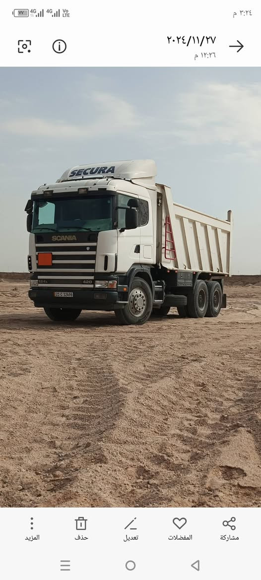 السلام عليكم سكانيا للبيع سكس موديل 2000 محرك سته لنجكتر كير 3 ب3 بسمي رقم وسنويه جديد تحويل الرقم شمالي السعر خاص  الرقم ***********
