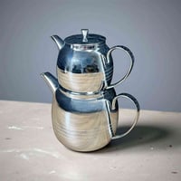 قوري ستانلس ٢٫٥+١٫٥ل • قوري فوق قوري • توصيل مجاني