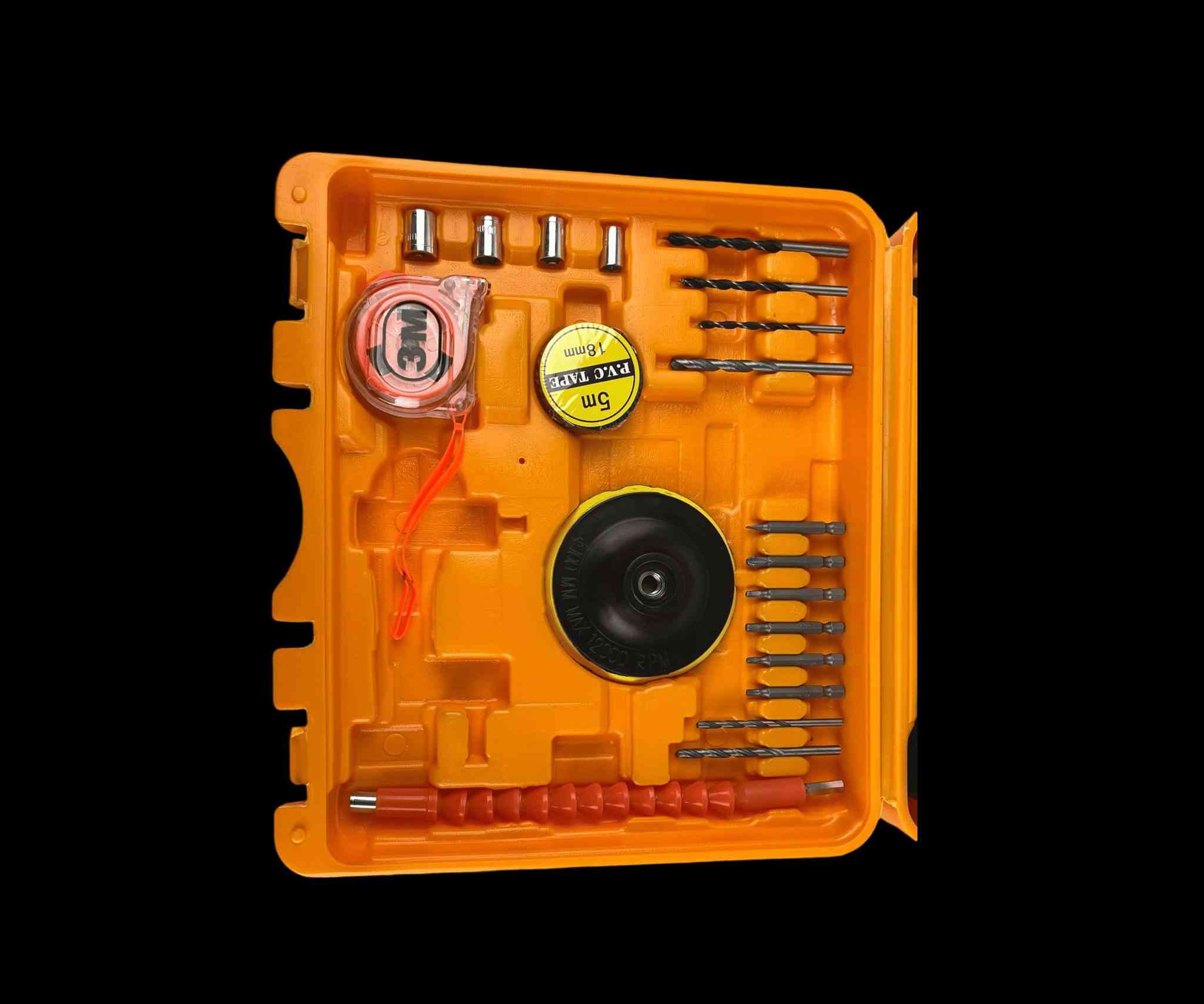 36 دريل شحن + طوبة بلاستيك + عدة عمل

الميزات:

تصميم عملي ومميز سهل الاستخدام

ذو سرعة عالية تصل الى -350  0-1350  دقيقة

قطعة مختلفة الاستخدام مع سهولة في التركيب

راس دريل من البلاستيك القوي

2 بطاريات قابلة لاعادة الشحن

جهد البطارية: 36V

سعة البطارية: 2.6 مللي امبير

شاحن كهربائي خاص للبطارية

حقيبة من البلاستيك مصممة لخزن جميع القطع

مكان علوي مخصص لجمع وتخزين القطع

هيكل الخارجي للدريل من البلاستيك القوي مصصم خصيصا ليناسب استخداماته

ابعاد المنتج: الارتفاع 17  العرض 4  الطول 20 سم

طول السلك الكهربائي: 50 سم

الوزن: 1.1 كيلوغرام

الملاحظات:

لم يتم ذكر المنشا

لم يتم ذكر ساعات الشحن والاستخدام (سعر45الف رقم ***********
