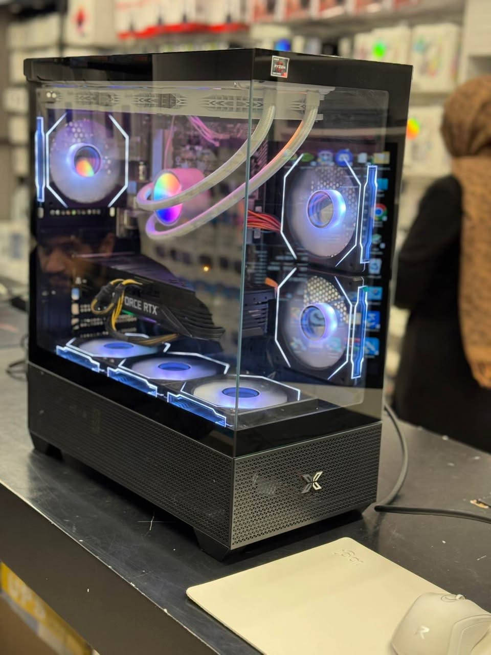 GPU: RTX 3070 gaming pro 3*fan
CPU :ryzn 5 5500
Hard:256 ssd +1T hdd
RAM: 16 GB xtreme 3600mhz
PSU:650 W
Bord: asus prime b450 m-a
Cooler liquid 360mm 3 fan
Tower :xigmatek 6* fan RGB
Edited 7 Jan

کەیسیکی گەیمینگ و هەرزان 
زەمانی یەک مانگی هەیە 
وەک نوی وایە 
نرخی ملیۆن و ١٥٠ هەزار 
(٧٧٥$)
***********
*********** أربيل, العراق
