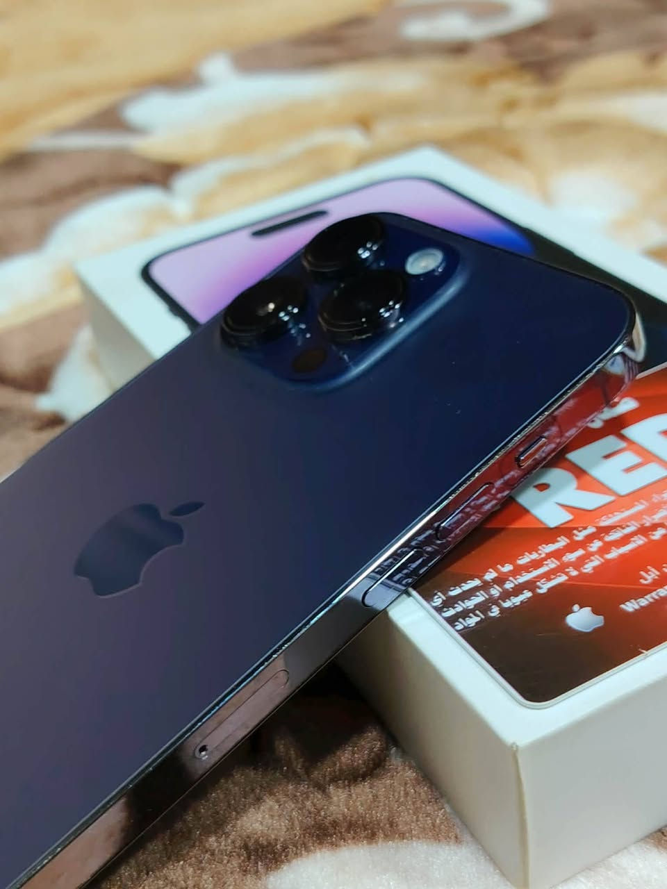 ايفون 14 برو ماكس بنفسجي
غراض كامله الاصليات مال شركه موجودات 

دبل سيم كارت

ذاكره 256

بطاريه 100( اصليه)

نكسر عندي وبدلت شاشه وبطاريه وظهر اصليات شرط

 فيس ايدي شغال وكلو اصلي

نموذج m

سعر ٦٠٠  

 عنوان موصل 

***********

***********
