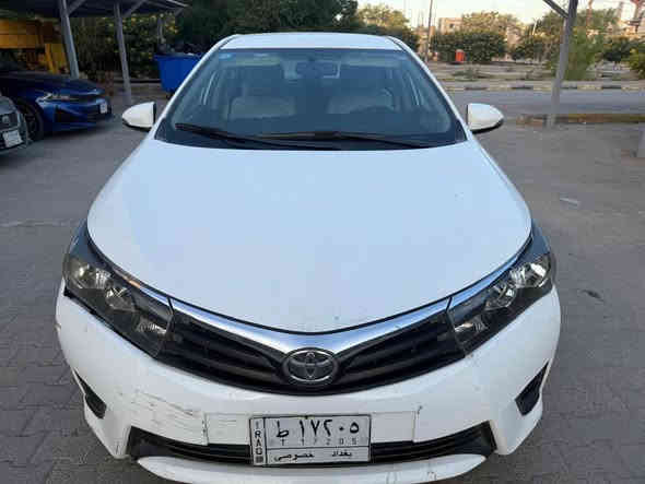 السلام عليكم
كورلا ياباني موديل ٢٠١٥ خليجي
السيارة ما بيها حادث قوي عدا بارد بالبابين عكس السايق و دعامية امامية مبدله اصلية 
السيارة ماشية ١٤٧ الف 
رقم بغداد باسمي سنوية و هزة جديدة 
مكاني بغداد الكرخ حي الخضراء
السعر ١٣٠ 
التواصل على الواتساب ***********
