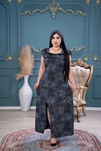فستان نسائي • قماش كريشة • فري سايز ٩٠ كيلو