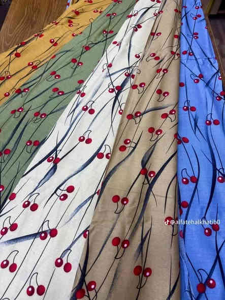 جديد 🥰🥰 اقماش كشمير صيفي سعر القطعه 3 لف درزن كامل 5 قطع حسابه 15  للحجز واتساب 

***********
يتوفر توصيل 🚗🚗🚗 بكل مناطق العراق خلال ٢٤ ساعه فقط راسلونا وتدللون
