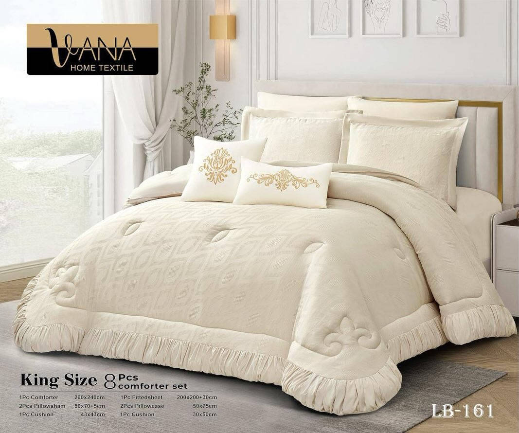 ⚜️عروضنا مع داڤانا للمفروشات
  
لحاف صيفي نفرين مودرن 8 قطع 

السعر : 75 ألف فقط 💫💫💫

طقم لحاف VANA الفاخر 👑
تصميم أنيق بلون بني هادئ يضيف لمسة فخامة ودفء لغرفة النوم، قماش ناعم ومريح مع نقوش راقية تناسب الديكورات العصرية والكلاسيكية.

المواصفات:
 • قياس: King Size
 • 8 قطع كاملة
 • لحاف: 260×240 سم
 • ملاءة مطاط (Fitted Sheet): 200×200 + 30 سم
 • 2 كيس مخدة: 50×75 سم
 • 2 كيس مخدة: 50×70 + 5 سم
 • 2 مخدة ديكور: 43×43 سم و 30×50 سم

طقم متكامل يعطي سريرك مظهر مرتب وفخم ✨
مناسب للاستخدام اليومي ومثالي للعرسان أو لتجديد غرفة النوم.

#مفروشات #ديكور_المنزل #اثاث_منزلي #اناقة_البيت #ديكور_راقي تصميم_داخلي افكار_ديكور اثاث_راقي بيت_الاحلام تجهيز_المنزل
مفروشات_العراق اثاث_عراقي عروض_العراق ديكور_عراقي كربلاء النجف بغداد الحلة البصرة السماوة الناصرية
توصيل_مجاني عروض_خاصة خصومات افتح_بيتك_بذوق البيت_الراقي الراحة_تبدأ_من_البيت ستايلك_يبدأ_من_البيت


**إذا كنت صاحب هذا الإعلان وتريد حذفه لأي سبب، رجاءا أرسل رسالة إلى الدعم الفني**