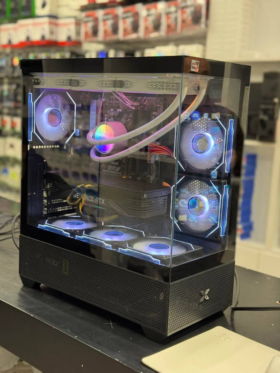 GPU: RTX 3070 gaming pro 3*fan
CPU :ryzn 5 5500
Hard:256 ssd +1T hdd
RAM: 16 GB xtreme 3600mhz
PSU:650 W
Bord: asus prime b450 m-a
Cooler liquid 360mm 3 fan
Tower :xigmatek 6* fan RGB
Edited 7 Jan

کەیسیکی گەیمینگ و هەرزان 
زەمانی یەک مانگی هەیە 
وەک نوی وایە 
نرخی ملیۆن و ١٥٠ هەزار 
(٧٧٥$)
***********
*********** أربيل, العراق
