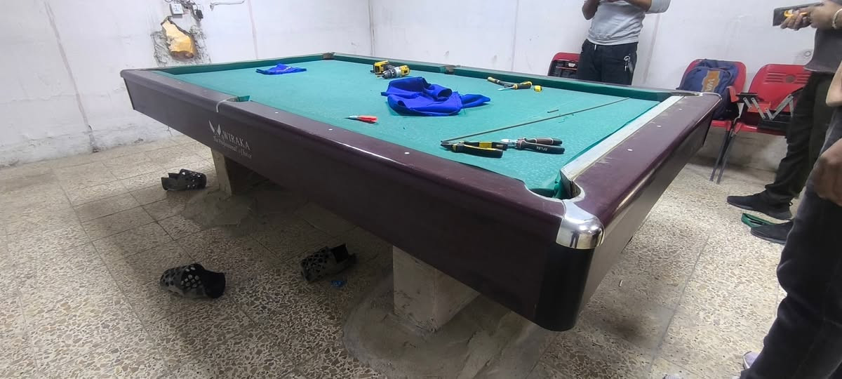 تم انجاز عمل اليوم وبشرط الضمان مع كادر مختص ستفسارمراسلة الصفحا او ***********  واتساب عنوان بغداد حافض القاضي ملاحضة يوجد طاولات بليارد مستعمل و الجديد وجميع مستلزمات البليارد وملحقاتة🇮🇶🇮🎱
