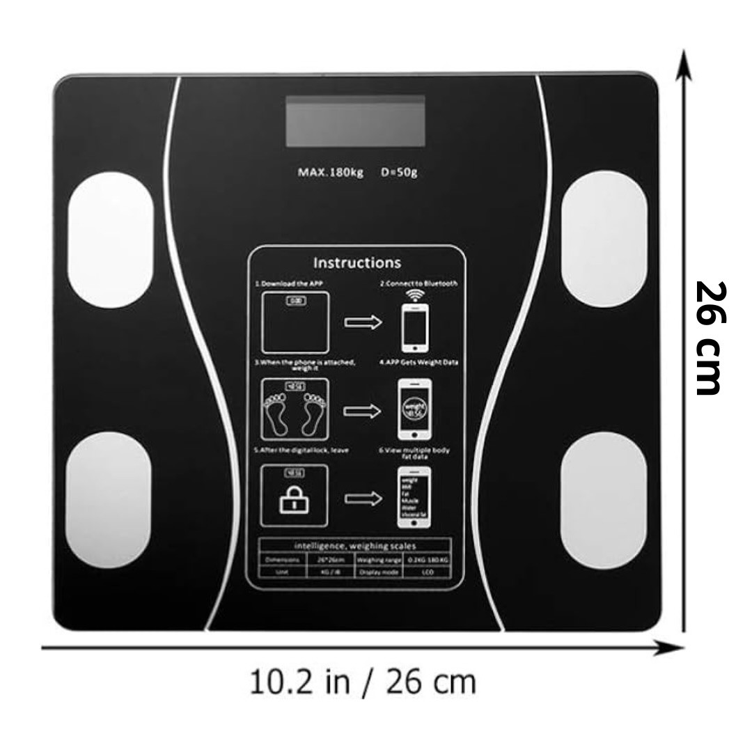 ⁨ ️✨ ميزان ذكي أنيق يقيس الوزن والدهون والسوائل بكل دقة!
يتصل بالتطبيق لتتبع جسمك مع مرور الوقت 📲

يدعم أكثر من مستخدم، شاشة رقمية مضيئة وزجاج آمن 🌟

أوزان من 0.2 لـ180 كغ، وحدة قياس قابلة للتغيير ⚡
تابع صحتك بسهولة ومرح! 💪🎉

__________
✅ السعر: 20 الف شامل التوصيل جميع المحافظات 

__________

شكل انيق وعملي 
- يربط على التطبيق لقياس وتتبع الوزن, الدهون, السوائل, وباقي تفاصيل الجسم 

- يدعم التطبيق أكثر من مستخدم للميزان في نفس الوقت 

- شاشة عرض رقمية مضيئة 

- خاصية تتبع التغيرات التي تطرأ على الجسم مع مرور الوقت

- لوح من الزجاج عالي القوة وتم تصميم الزوايا الأربع بزوايا مدورة آمنة 

- يدعم الاوازان من 0.2 - 180 kg

- زر للتحكم بوحدات القياس كيلو / رطل 

- أبعاد الجهاز: 26 × 26 سم

- الملحقات: بطارية نوع AAA⁩


**إذا كنت صاحب هذا الإعلان وتريد حذفه لأي سبب، رجاءا أرسل رسالة إلى الدعم الفني**