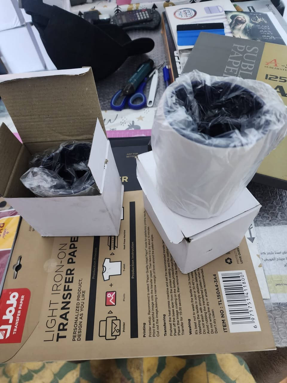 مشروع كامل للبيع مكبس حراري خمسة في واحد مع طابعة ايبسون L8050 حرارية .

الأجهزة مستعملة نظيفة وغير متعوبة وعلى الفحص مع محلقات بنود ورق حراري للملابس الغامقة والفاتحة  واكواب حرارية.

 السعر 600000 ستماىة الف دينار وللاستفسار الاتصال على الرقم *********** متوفر واتساب
