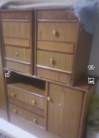 ٥ قطع • ميز مراية • ٢ كومودينات