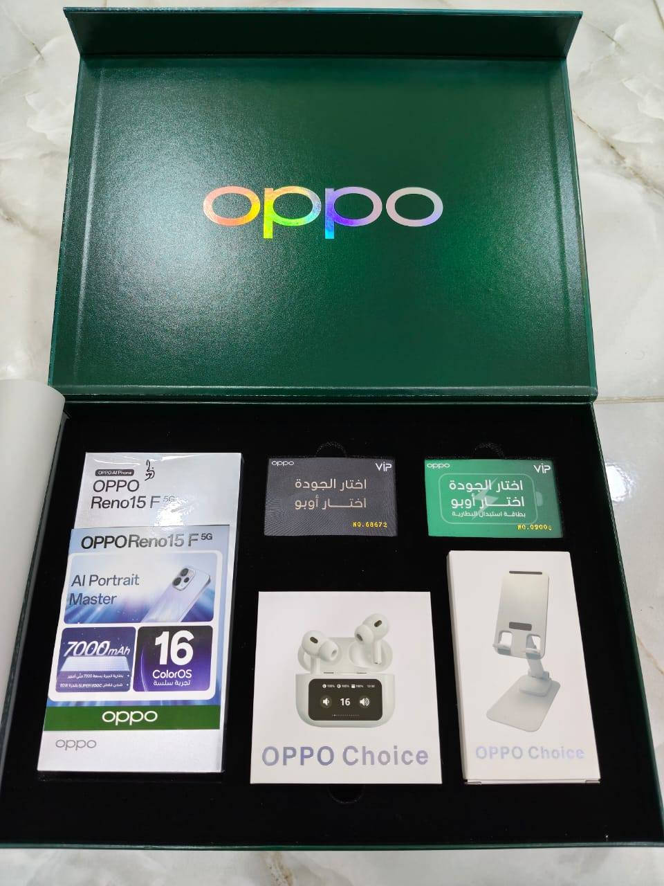 📱 للبيع موبايل OPPO Reno15 F 5G
استخدام  يومين فقط
شاشة 6.57 بوصة FHD+ 120Hz• معالج Snapdragon 6 Gen 1• كاميرا خلفية 50MP + 8MP + 2MP• كاميرا أمامية 50MP• بطارية قوية 7000mAh• يدعم شبكة 5G
ضمان 8 اشهر ضمان  على الشاشه فعلي
السعر: (575)الموقع: (بغداد)
اتصال على الرقم  .(‏‪0 784 790 6010‬‏)
