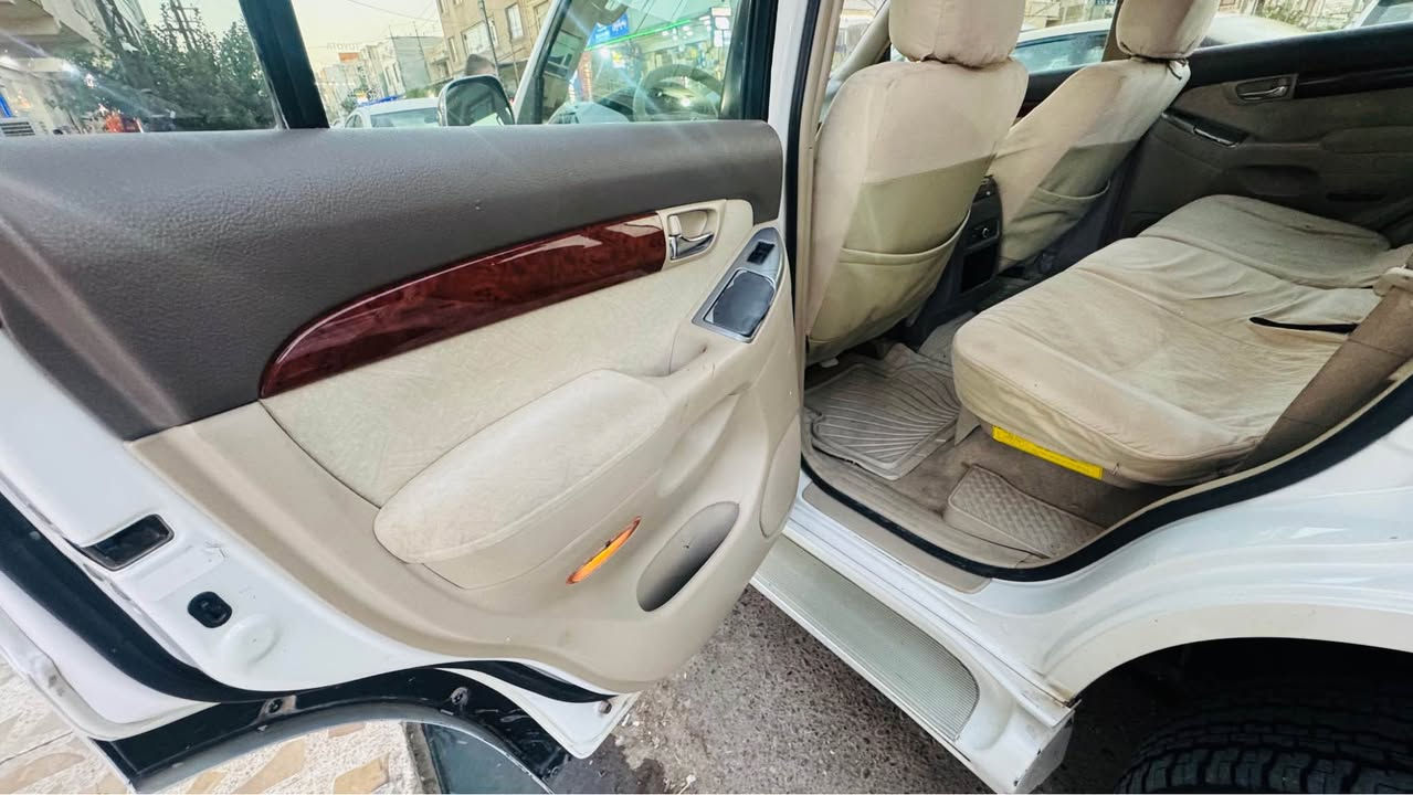 Prado 2008 GX
سعر قفل قفل ١٣٨ وةرةقة
مةكينة ٦ پستن
گير مةكينة تةقةو رةقة بةشةرت
تةحويلو وةكالة بةشةرت
غازو بةنزين غازي ايتالي تازة بةستراية
سةقفو بونيت بوياغي فريداية 
بن لةزگةي سبوغة پيشةوة لاي سةكن جةمپةكي خةفيفي هةية
باقي بةشةرت 
جام كارةبا تةبريت مةركةزي 
دةبل اكسل هةموي بةشةرت 
سةيارةكة زور پاك ماوةتةوة
*********** 
مشتةري ني بيزارم مةكة أربيل, العراق
