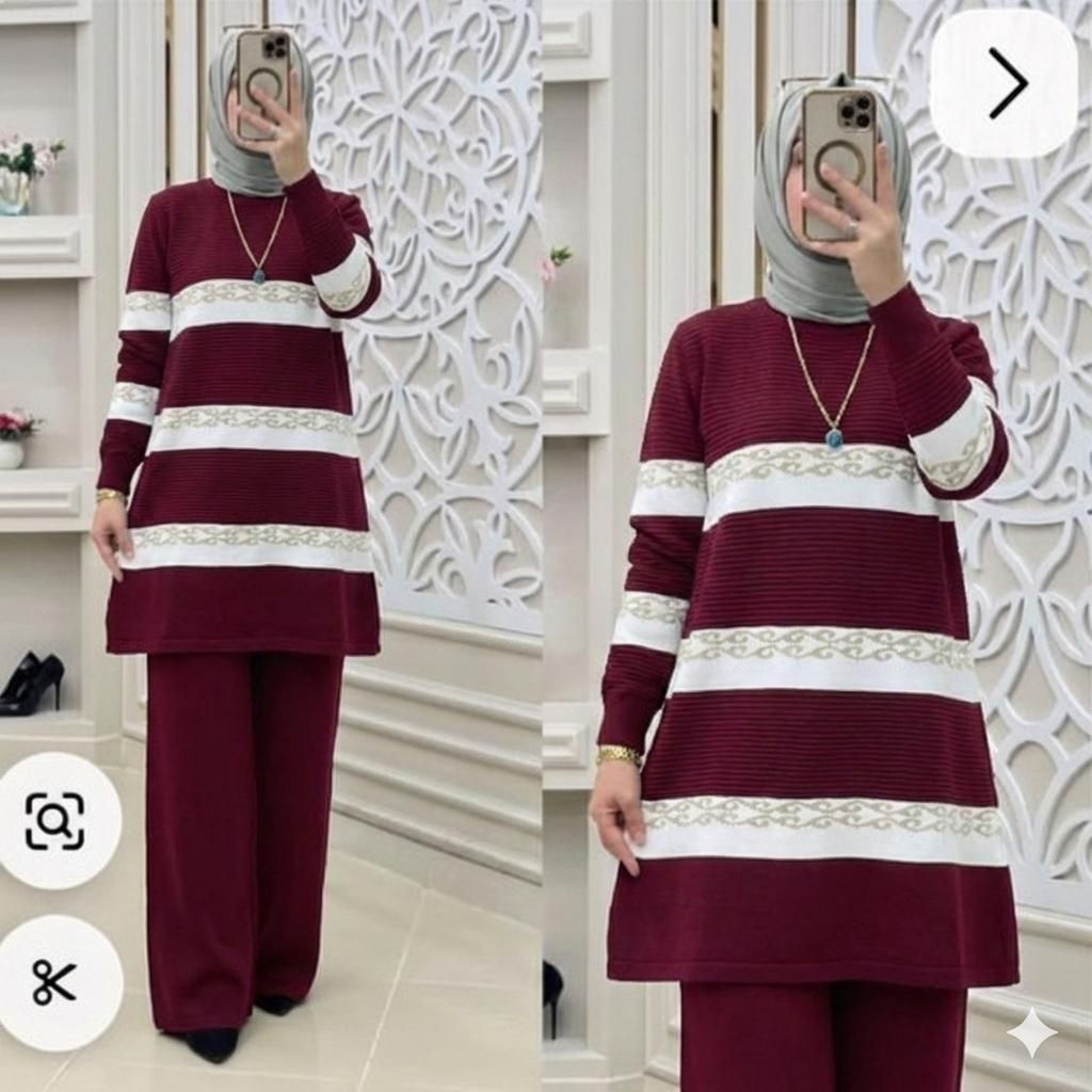 *مستمرررين معكن بالتريندات وبأحلى موديلات العيد*  👌😍

*طقم نسواني شرعي* 😍😍

*بنطلون كنزة طويلة شرعي مقلمة قماش تريكو اجنبي مكفول*💯💯

*الالوان بالصور مطابقة للواقع* 💯

*القياسات*
*فري سايز 38/40/42/44/46*


**إذا كنت صاحب هذا الإعلان وتريد حذفه لأي سبب، رجاءا أرسل رسالة إلى الدعم الفني**