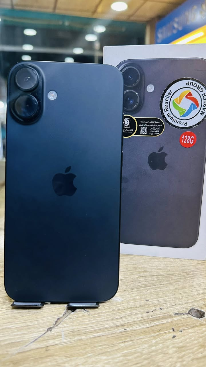 السلام عليكم ايفون 16 بلس بطاريه 100 مشحون دوره وحده فقط ضمان ماستر ذاكره 128  الاتصالل ***********
