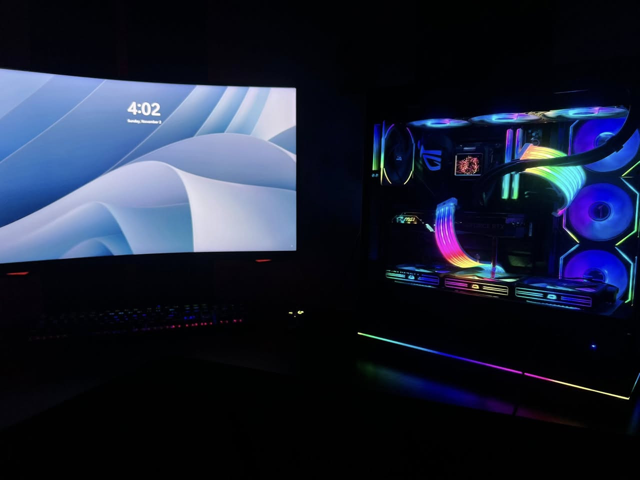 كيس للبيع يشغل 2k بالراحة واعدادات ULTRA جميع القطع جديدة مع الكراتين متوفرة ايضاً 
المواصفات:

• CPU: Intel Core i5-14400F New
 • RAM: 32GB 2x16 G.Skill Trident Z5 Neo RGB DDR5 CL30 XMP & EXPO white New
 • GPU: RTX 4060 Ti 16GB MSI GAMING X Black New
 • Motherboard: ASUS ROG STRIX Z790-F GAMING WIFI 7 DDR5 Bluetooth & WIFI New
 • Cooler: Frozen Warframe 360 ARGB Black New
 • Storage: Lexar M.2 NVMe 1TB Gen3 3500MB/s New
 • Case: DARK FLASH DY451 Black New
 • PSU: GameMax Rampage GX 1050W 
Platinum Black New
 • Fans: 4x DarkFlash RGB New
السعر مليونين قفل مع ضمان على جميع القطع


**إذا كنت صاحب هذا الإعلان وتريد حذفه لأي سبب، رجاءا أرسل رسالة إلى الدعم الفني**