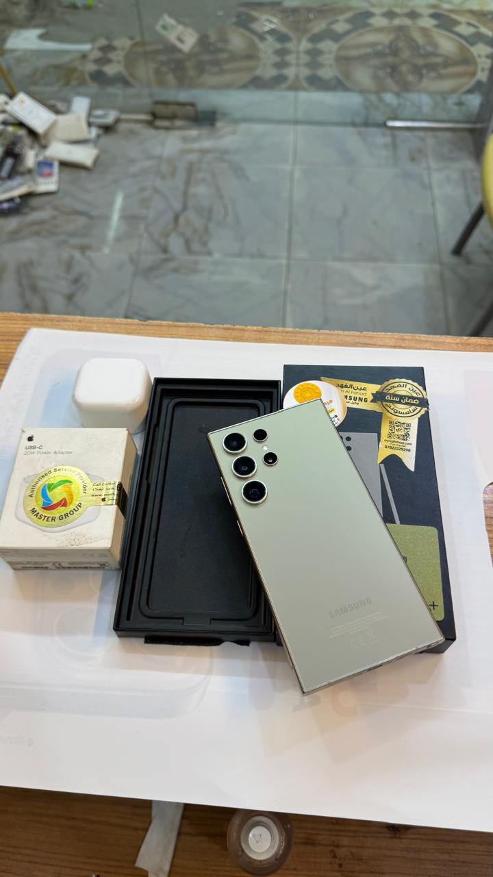 سامسونج S24 Ultra 
ذاكرة 1 تيرة
اكبر ذاكرة بلسامسونك
نضافة 100‎%‎
فقط مفتوح من الكارتون 
كامل ملحقات الاصلية 
السعر خاص ***********
العنوان القطاع شارع السوك مجاور عوينات الكرار 
مركز الشمس
