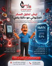 🔬 ليش تحليل السكر العشوائي مو دائماً يكفي؟ كثير من الناس يطمّنون على ص...