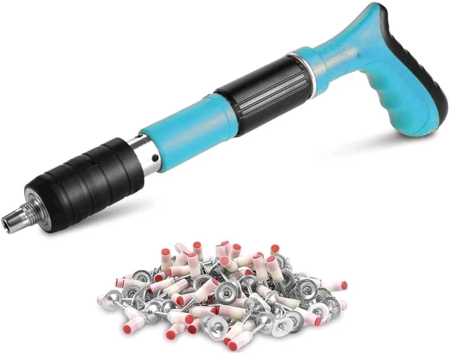 15ألف توصيل مجاني جميع محافظات العراق هذا الجهاز هو مسدس تثبيت مسامير خرسانية (Nail Gun) يعمل بالضغط لإدخال المسامير في الأسطح الصلبة مثل الخرسانة والفولاذ. 
ملاحظة المنتج بدون مسامير