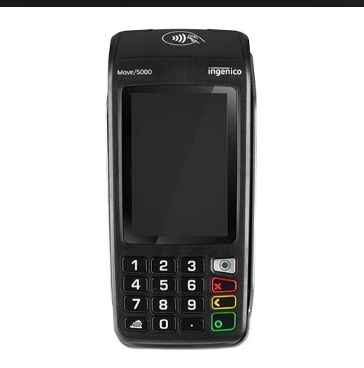 نطوني سعر بي وب العافيه
هذا الجهاز هو جهاز نقاط بيع (POS) من نوع Ingenico Move/5000، وتتضمن ميزاته الرئيسية ما يلي:

دعم المدفوعات غير التلامسية: يحتوي على قارئ NFC مدمج للمعاملات السريعة والآمنة. 

شاشة ملونة تعمل باللمس: مزود بشاشة مقاس 3.5 بوصة لتسهيل الاستخدام وعرض الواجهات الرسومية. 

خيارات اتصال متعددة: يدعم Wi-Fi، و 4G/3G، و Bluetooth لتوفير مرونة كبيرة في الاستخدام المحمول أو الثابت. 

بطارية قوية: مصمم للعمل لفترات طويلة، مما يجعله مناسباً لخدمات التوصيل أو المعارض التجارية


**إذا كنت صاحب هذا الإعلان وتريد حذفه لأي سبب، رجاءا أرسل رسالة إلى الدعم الفني**