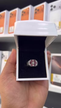 خاتم ياقوت مرصع 6 احجار ياقوت + داير الخاتم حجرتين الماس للبيع العنوان...