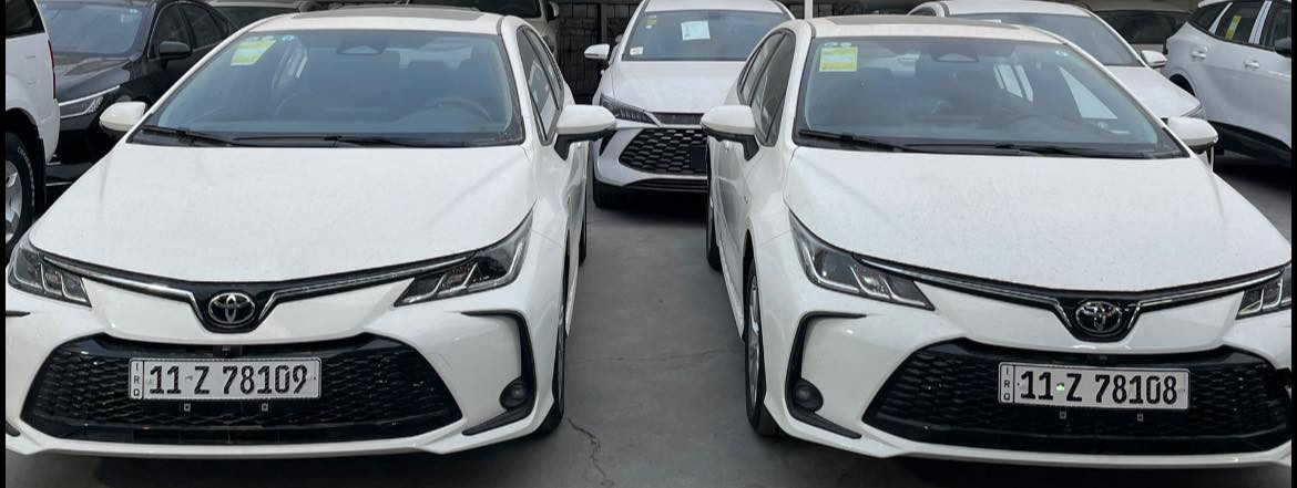 كورلا عدد 2 موديل 2025 شكل الخليجي زيروات  مرقمات بغداد بأسمي خمس كامرات فتحة كشن جلد بصمة مكاني بغداد العامرية للأتصال ***********
