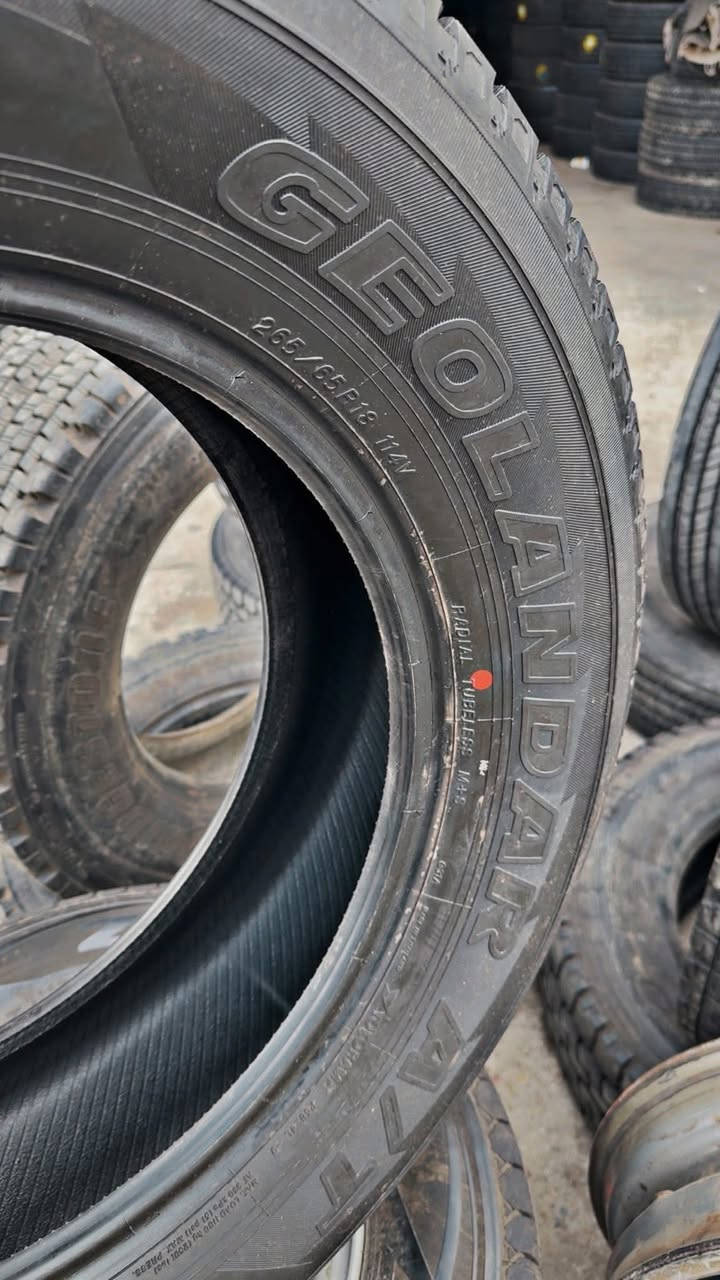 السلام عليكم وصل تاير  جديد بلادي قياس 265/65/18 سعر زوج 160$
متوفر توصيل لجميع المحافظات مكاني بغداد كراده مجمع مشن 
*********** 

‭
