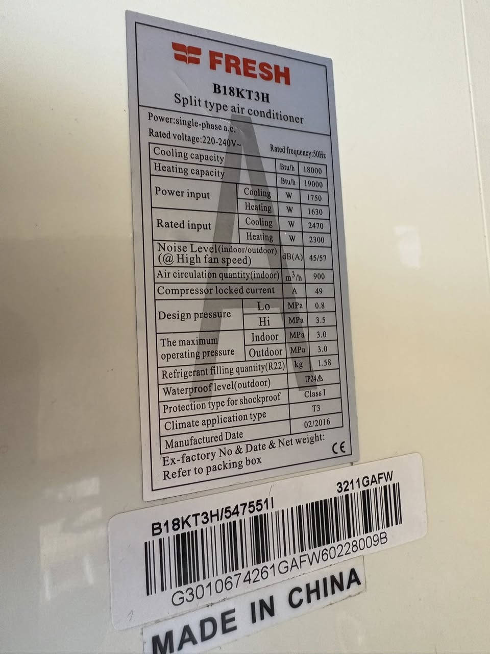 سلام عليكم
سبلت فريش 1/5 طن حاربارد
كامل بدون نقص غازه مقفل
بلادي ممصلح ظمان 20 يوم
السعر ٢٧٥ الف
بغداد حي الجامعه
***********
