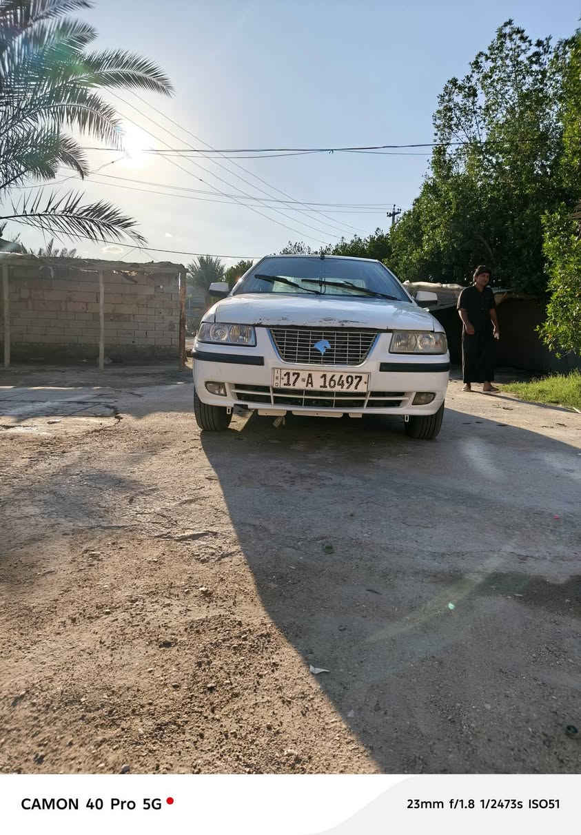 للبيع او مراوس 
سمند موديل 11 رقم مثنى انگليزي راعيها جيراني مداور ثاني يوم مكينه وگير حداديه تخم تاير كله جديد مكان ديوانيه ***********
