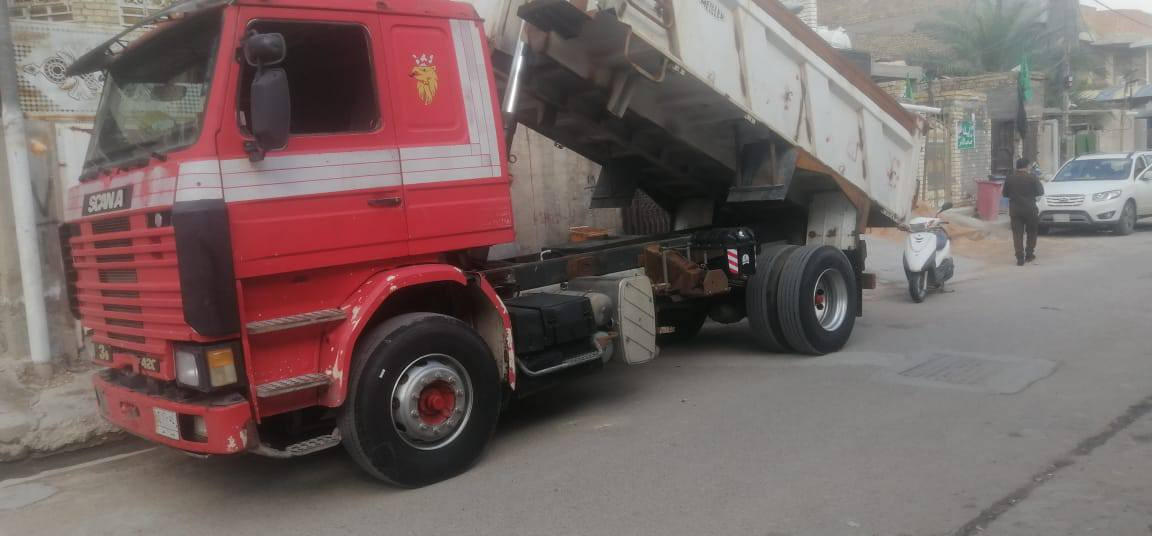 السلام عليكم اخوان للبيع اسكانيه مشلح موديل 93قماره اربعه جوبلس مكينه 43/0/6 تخم تاير السياره حدادة صباح الحداد مكينه بخار بدون تنقيص رقم بغداد قلاب بلسنويه ***********اخوان مكلف بلنشر ما متواجد علنت
