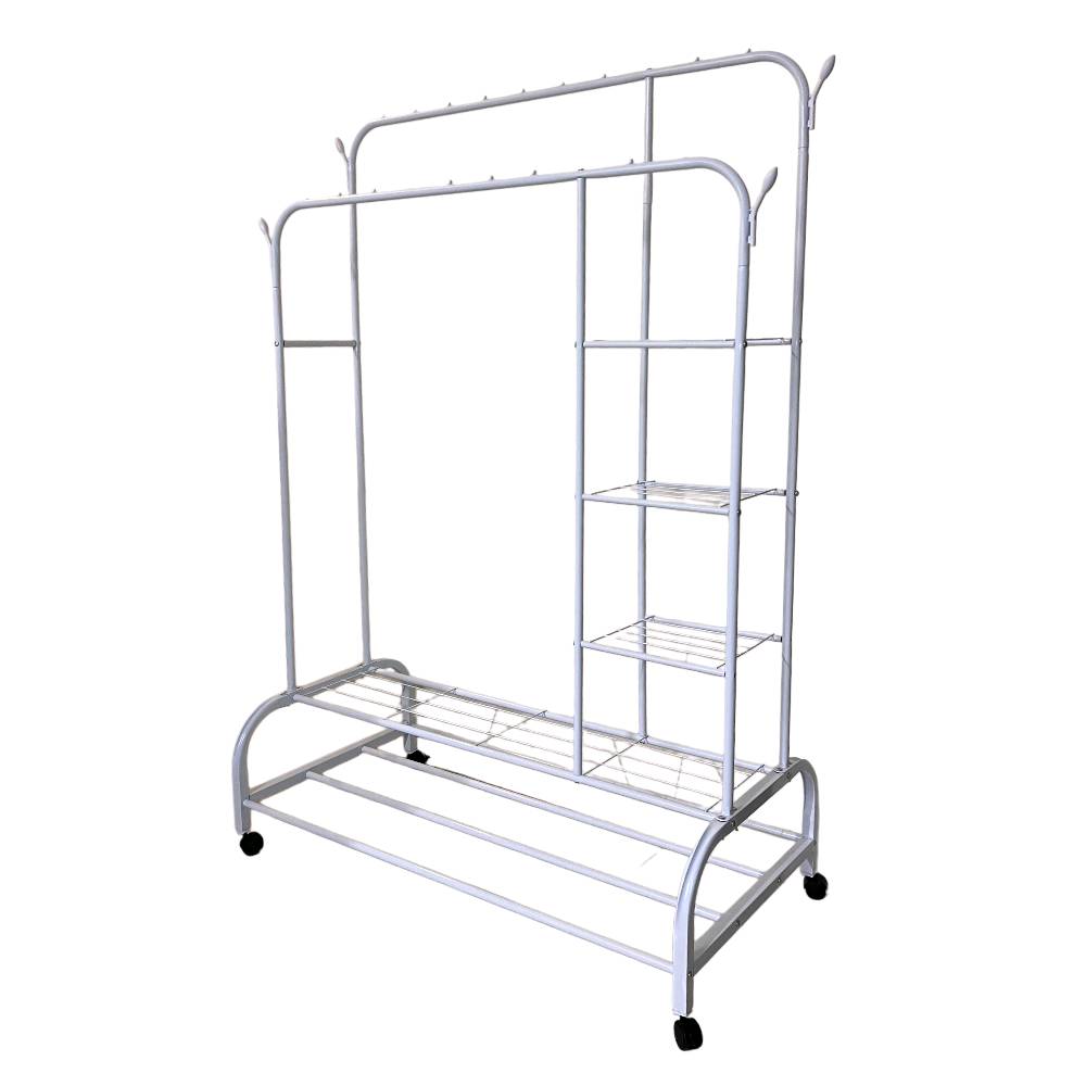 ✨ رتّب ملابسك بسهولة مع حامل الملابس المزدوج TW-668

تصميم عملي مزدوج القضيب يوفر مساحة أكبر للتعليق 👌
يتحمّل وزن قوي حتى 88 كغم 💪
مصنوع من أنابيب حديد مطلية لثبات وأناقة 🖤
طابقين سفليين للأحذية والحقائب 👟👜
مناسب للاستخدام داخل وخارج المنزل 🏠🌿

ترتيب ذكي بدون فوضى!