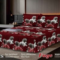 شرشف نفرين ١٨٠×٢٠٠ • قطني صيفي • مخدتين ٧٠×٥٠