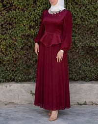 فستان شيفون مبطن • ٧ ألوان • مقاسات ٣٨-٤٨